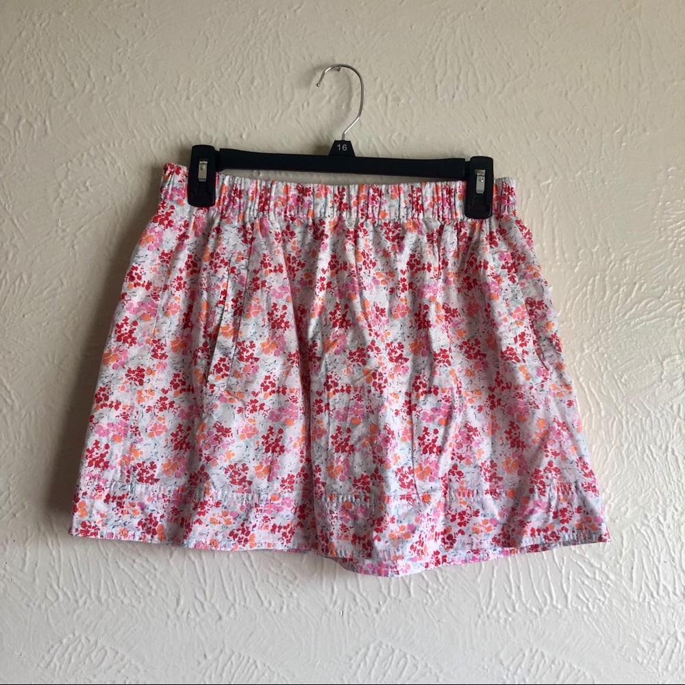 J Crew Floral Mini Skirt w/ Pockets